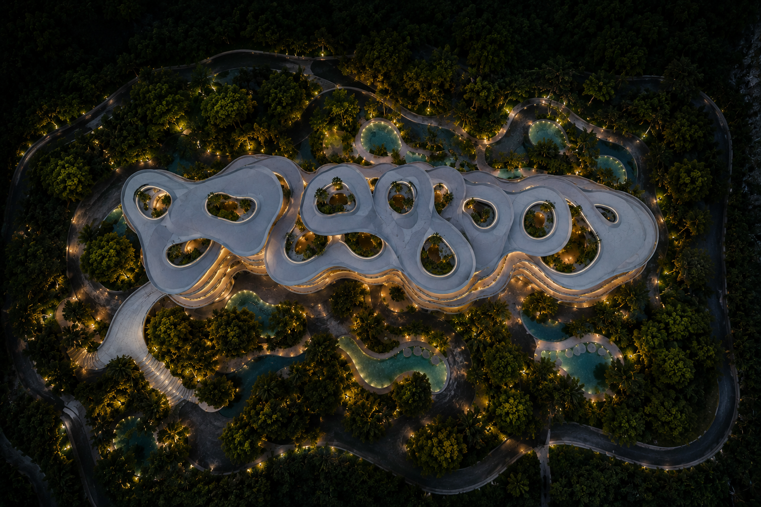 Night aerial Cartier